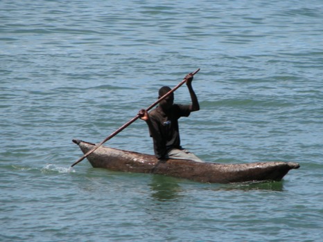 print a poster - Man Canoe Oar Water - MalawiApril2010112.jpg