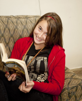 print a poster - Woman Wearing Red Jacket Reading Book - 008bgc.jpg