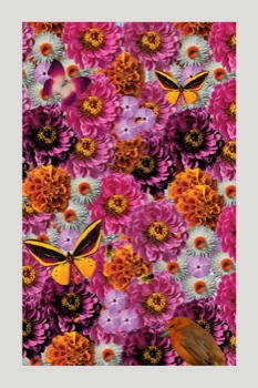 posterbrain - Floral Print With Butterflies - Flowerpower.jpg