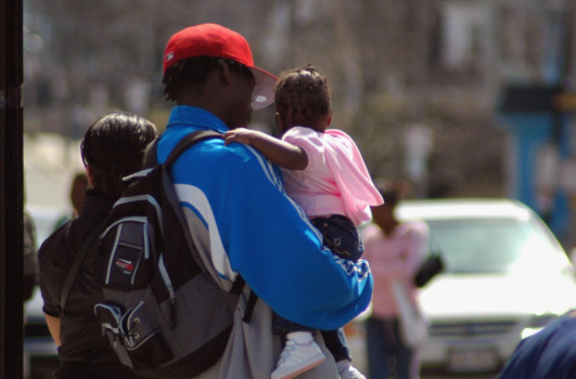 poster - Man And Child On City Street - 2008_ashmont.tif