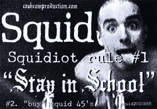 posterbrain - Squid Squidiot Rule #1 Stay In School - 3black.jpg