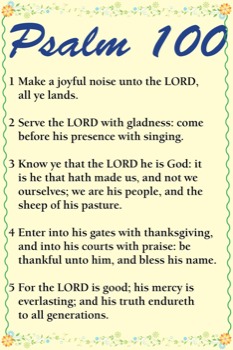 poster - Bible Verse Psalm 100 - Psalm100.jpg