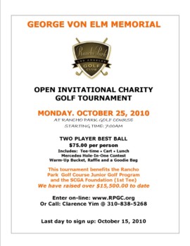 print a poster - George Von Elm Memorial Open Invitational Charity Golf Tournamen - GVEM_2010_poster_2.jpg