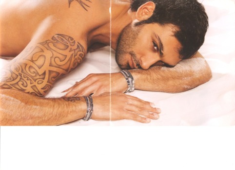 print a poster - Man Tattoos Lying White Blanket - 0032.jpg