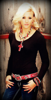print - Blond Girl Black Shirt Cross Necklace - WOWcomingsoonred.jpg