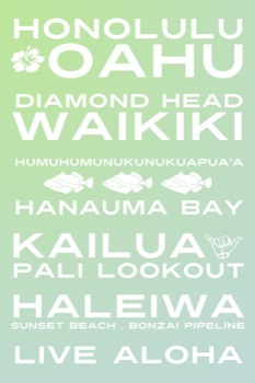 make poster print - Honolulu Oahu Diamond Head Hike - OAHU.jpg