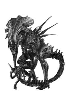 poster - Dragon Man Silver Statue - AlienQueenPRINT.png