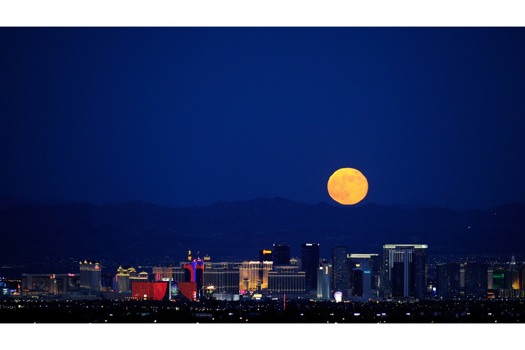 PosterBrain - Yellow Full Moon Over City Buildings - FullMoonStrip1.jpg