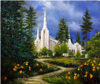 print a poster - Flower Garden - Portland_Temple.bmp