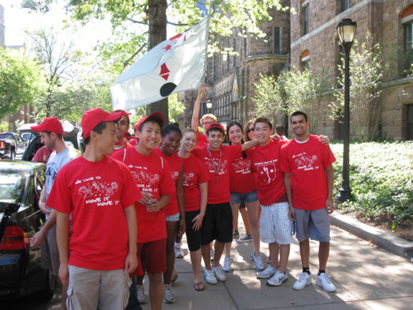 posters of photos - People Red Shirts White Flag Group Photo - IMG_3002.jpg