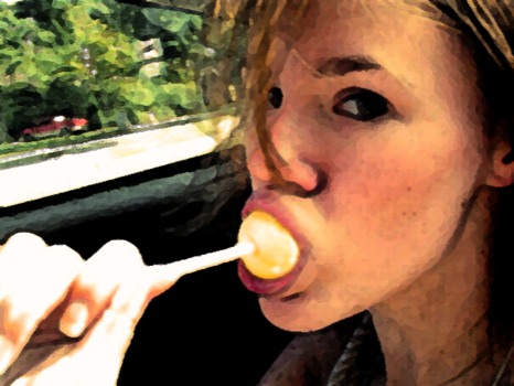 print - Woman With a Lollipop - meganwaterman.tif