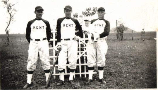 poster brain - Kent Baseball Uniform - three_bradley_boys_and_Joe.jpg