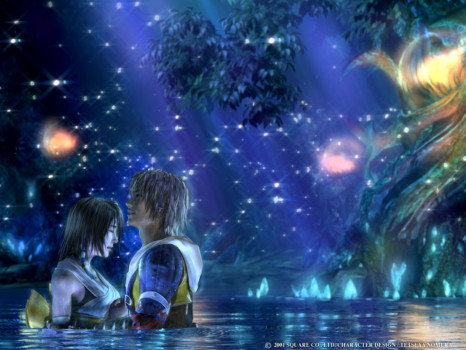 print a poster - Man And Woman In Lake Poster - ffx_tidus_yuna_sparkling.jpg