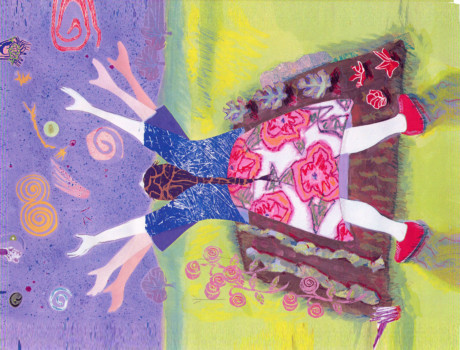 print a poster - Girl Standing In Front Of Garden Arms Up Drawing - franscan.jpg