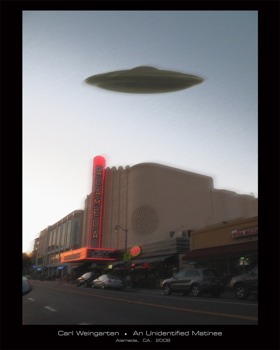 print a poster - Flying Saucer Over Building - UFO_Matinee_24x30.tif