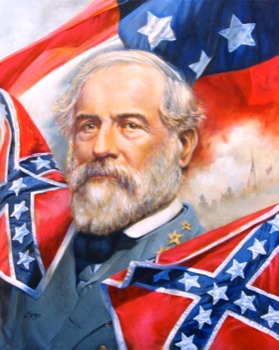 print a poster - Patriotic Man Flags Painting - general-robert-e-lee-linda-ead.jpg