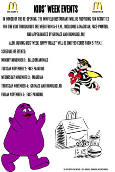 custom - Mcdonalds Kid's Week Events - POSTER_WINFIELD_KIDS_WEEK.tif