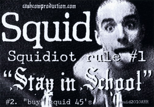posterbrain - Squid Squidiot Rule #1 Stay In School - 720posterblack.jpg