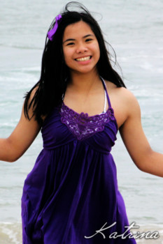 poster size photo - Woman Purple Dress At Beach - Frame_Katrina_2.jpg