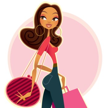print a poster - Cartoon Shopping Woman - TTSpokesgirl.jpg