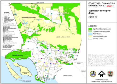  poster printing - County Of Los Angeles General Plan - gp_maps_fig_6_3_significant_ecological_a.tif