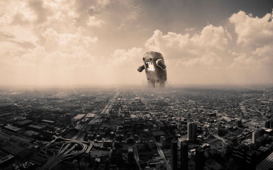 print a poster - Monster Over City Photo - Domo_Smash.jpg