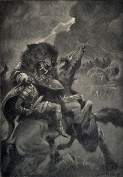 custom poster printing -  - 417px_Odin_and_Fenris.jpg