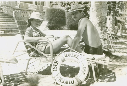 print a poster - Vintage Isle Hotel Beach Photo - Wedding_Anniversary_Pic_10001.jpg