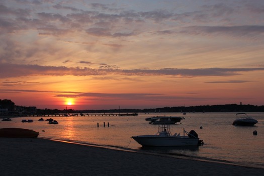 picture poster print - Sunset Ocean Boats Beach - Sunset.tif