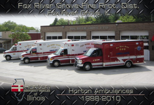 print a poster - Fox River Grove Fire Horton Ambulances - fox_river_grove_fleet.jpg
