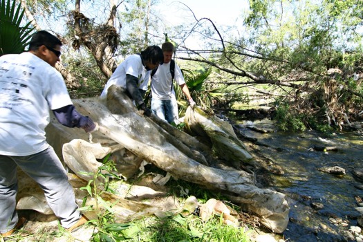 poster printing - Men Pulling Tarp Creek - ChinoCreekCleanUp.jpg