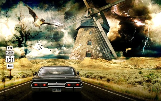 poster - Windmill Bats Car Painting - SUPERNATURAL.jpg