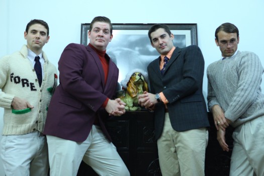 I need to get a photo blown up - Men Standing In Front Of Dog Painting - Picture.jpg