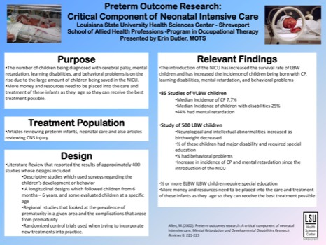poster - Preterm Outcome Research: Critical Component Of Neonatal Intensi - Butler_LOTA_poster.pdf