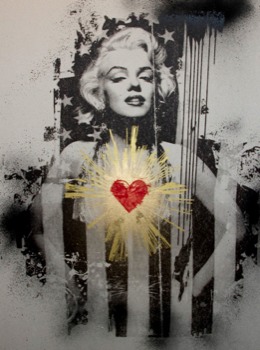 getting a picture blown up - Marilyn Monroe Yellow Light And Heart - sacredheartmarilyn.jpg