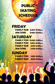 printing posters - Public Skating Schedule Poster - SignBldgHoursFall2011Disco.tif