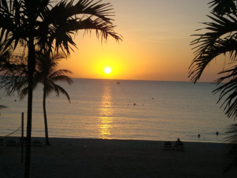 print a poster - Sunset Ocean Palm Trees - sunset.bmp
