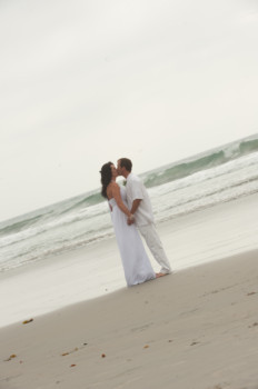 print a poster - Bride And Groom Kissing On Beach - jenae_and_mark_8691.jpg