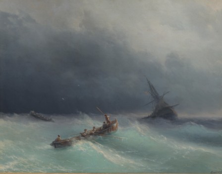 print a poster - Ocean Boats Painting - Burya_na_more.jpg