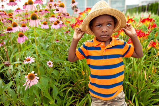 print a poster - Boy In Hat In Front Of Flowers - Brice.jpg