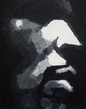 make your own 18x20 poster - Abstract Black And White Painting - Mike_Tyson_Face_acrilic_on_wood_100x80cm.jpg