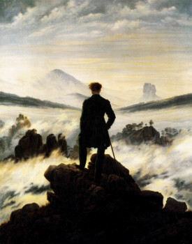 print a poster - Foggy Mountain Scene - wanderer_above_the_mists_friedrich_3.png