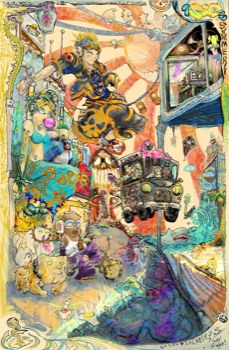 print a poster - Collage Drawing Man Woman Car Sun - akichansummercollabmyside.jpg