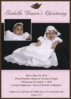 cheap - Isabella Danica's Christening - ChristeningCardMagnet_1.jpg