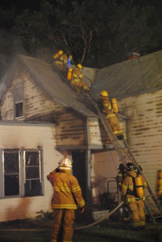 turn photo into poster - Firemen At House Fire - Clinton_Fire_Dept_North_7th_054.jpg