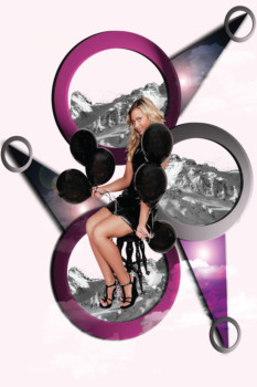 posterbrain - Woman With Balloons And Nature Collage - Rockstar.tif
