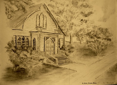 poster - Drawing Of Church - 2422.jpg